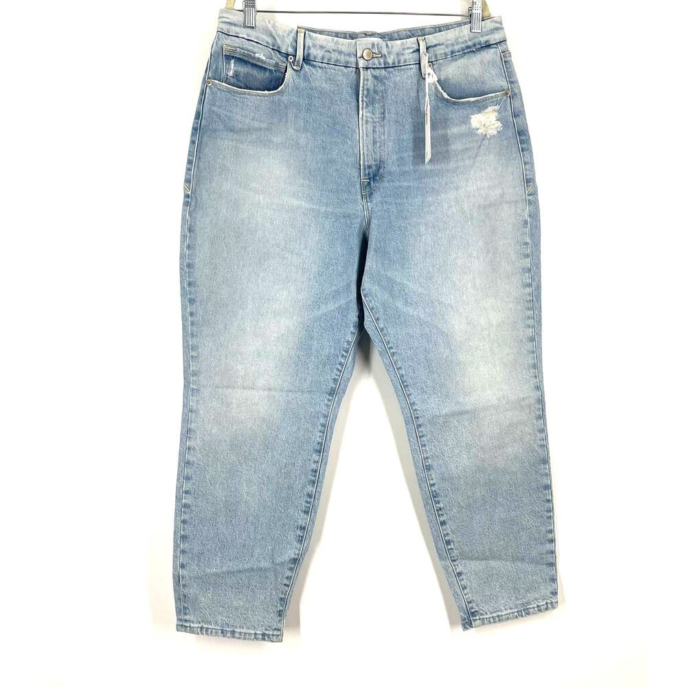Good American Good Mom Jeans Blue Women's Size‎ 15 NWT